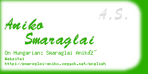 aniko smaraglai business card